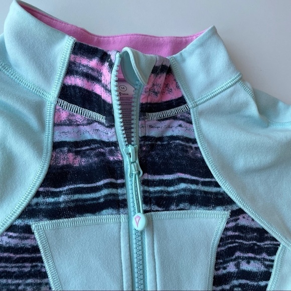 ❤️ Ivivva by Lululemon Perfect Your Practice Jacket in Light Blue M10 - Picture 7 of 8